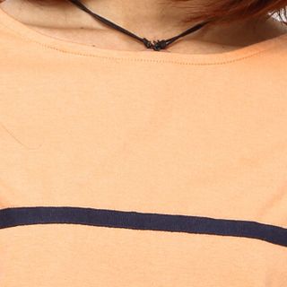 Áo thun nữ tay lỡ màu cam