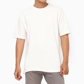 Áo thun nam oversize màu trắng M2