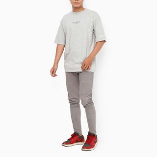 Áo thun nam oversize màu xám