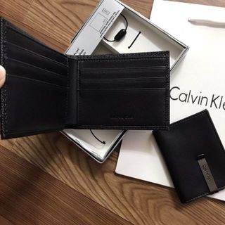 VÍ CALVINKLEIN NAM DA SẦN KÈM KẸP KIM