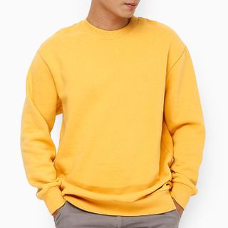 Áo thun tay dài unisex màu vàng
