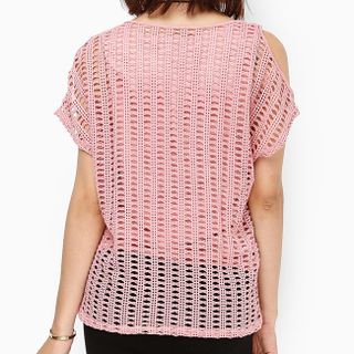 Áo kiểu thời trang lưới giả set màu hồng