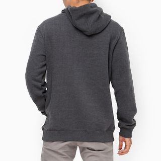 Áo thun tay dài unisex có nón màu xám