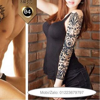 hình xăm dán kín tay