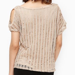 Áo kiểu thời trang lưới giả set màu Kem