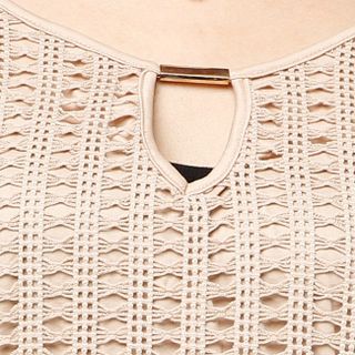 Áo kiểu thời trang lưới giả set màu Kem