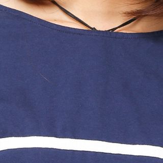 Áo thun nữ tay lỡ màu xanh đen