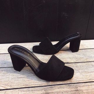 dép cao got vuông nỉ