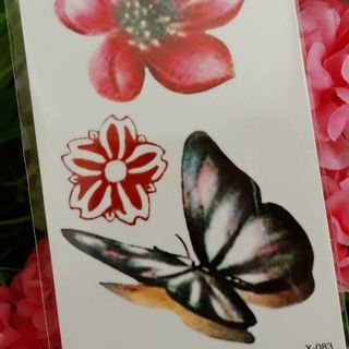 hinh xăm dán hoa bướm