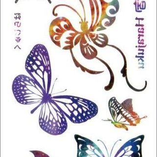 hinh xăm dán hoa bướm