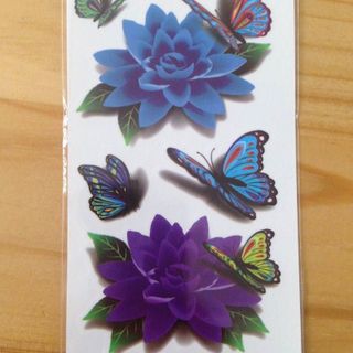 hinh xăm dán hoa bướm