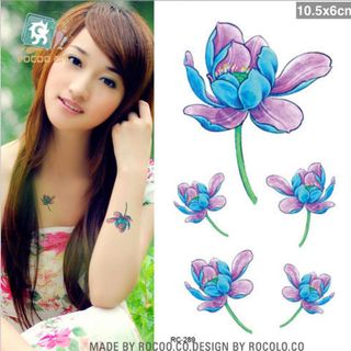 hinh xăm dán hoa bướm