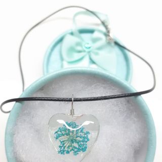 Dây chuyền hoa khô handmade Mãn Thiên Tinh hình trái tim