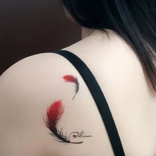 hinh xăm dán thiên thần