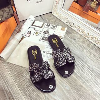 dép quai ngang H kim tuyến