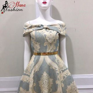 Đầm Xòe Bẹt Vai