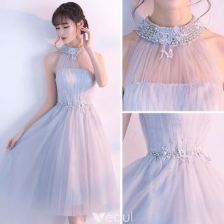 Đầm Xòe Cổ Yếm Đính Cườm