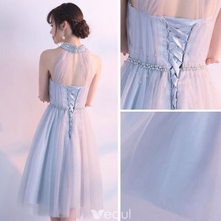 Đầm Xòe Cổ Yếm Đính Cườm