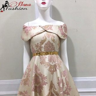 Đầm Xòe Bẹt Vai