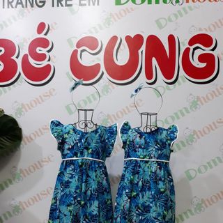Đầm bé gái phối màu