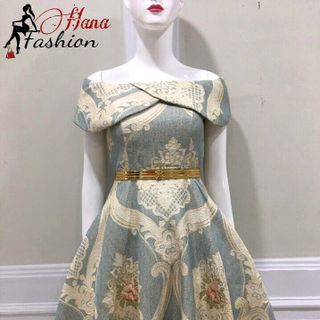 Đầm Xòe Bẹt Vai