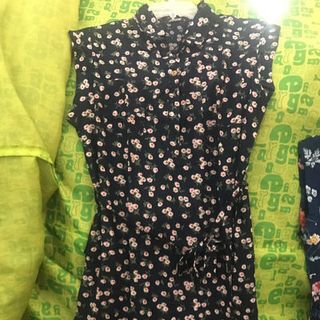 đầm tole 2 da cổ sơmi và đai thắt em sz M L XL