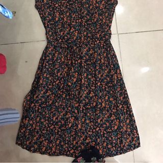 đầm tole 2 da cổ sơmi và đai thắt em sz M L XL