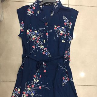 đầm tole 2 da cổ sơmi và đai thắt em sz M L XL