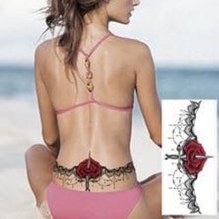 hình xăm dán vị trí ngực