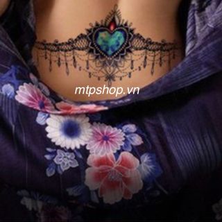 hình xăm dán vị trí ngực