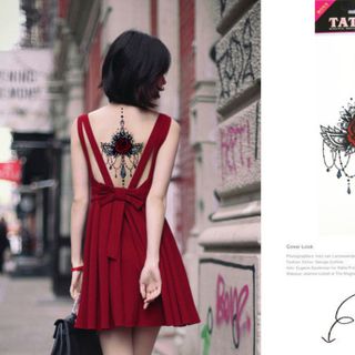 hình xăm dán vị trí ngực