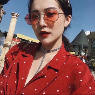 Sơmi chấm bi 3 màu trắng - đỏ - đen