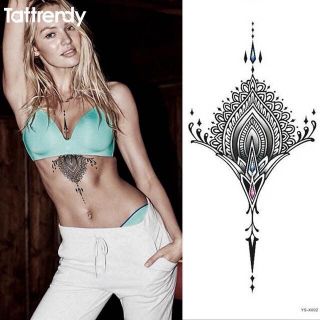 hình xăm dán vị trí ngực
