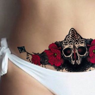 hình xăm dán vị trí ngực
