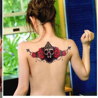 hình xăm dán vị trí ngực