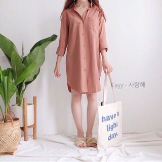 Đầm sơmi hồng