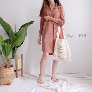 Đầm sơmi hồng