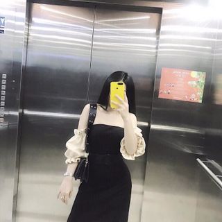 Đầm suông nhẹ rớt vai