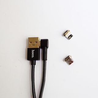 Hoco - Dây Cáp sạc từ hít nam châm U20 - 2 in 1 - Cổng Lightning - Cổng Micro