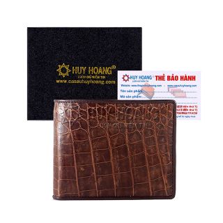 Bộ Bóp Dây nịt nam Huy Hoàng da cá sấu màu nâu đỏ HR2202-HR4273 giá sỉ