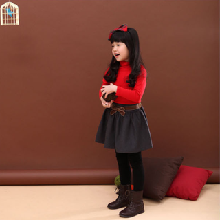 Aó thun cao cổ cho bé gái cotton mềm nhẹ