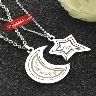 Dây chuyền cặp hình trăng sao