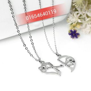 Dây chuyền cặp ghép trái tim chìa khóa