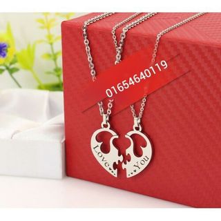 Dây chuyền cặp ghép trái tim LOVE YOU