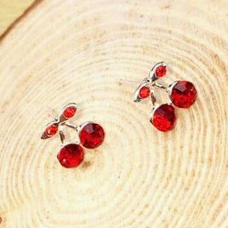 bông tai đính đá kiểu cherry