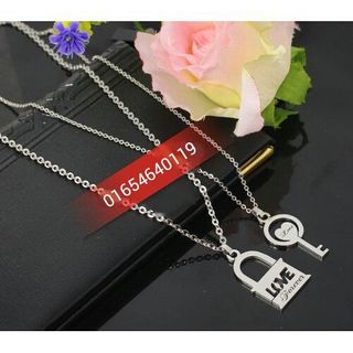 Dây chuyền cặp ổ khóa - chìa khóa LOVE