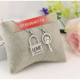 Dây chuyền cặp ổ khóa - chìa khóa LOVE