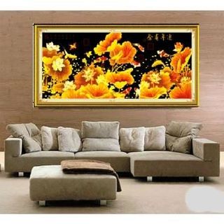 Tranh Đính Hạt Cửu Ngư Quần Hội