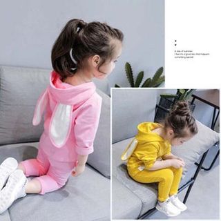 Bộ bé gái mũ tai thỏ - chất đẹp