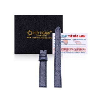 Dây đồng hồ Huy Hoàng da đà điểu size nhỏ màu xanh đậm HR8422 giá sỉ